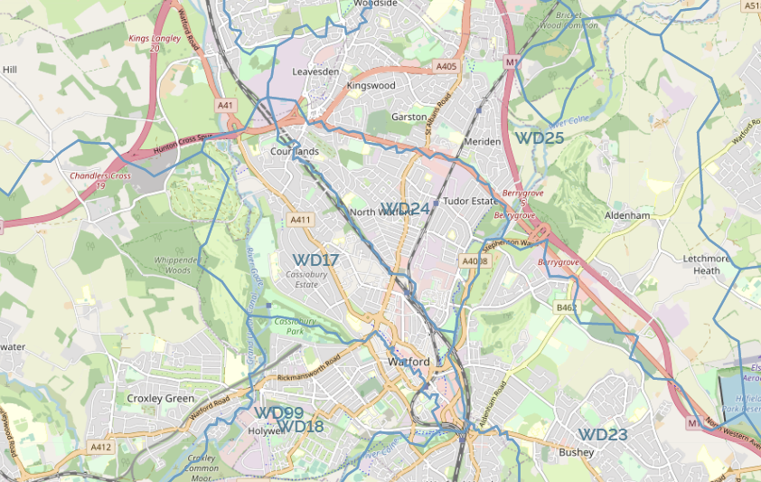 Fruit Delivery Map Watford