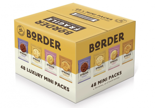 Border Luxury Mini Biscuit Cookies Assortment, Pack of 48