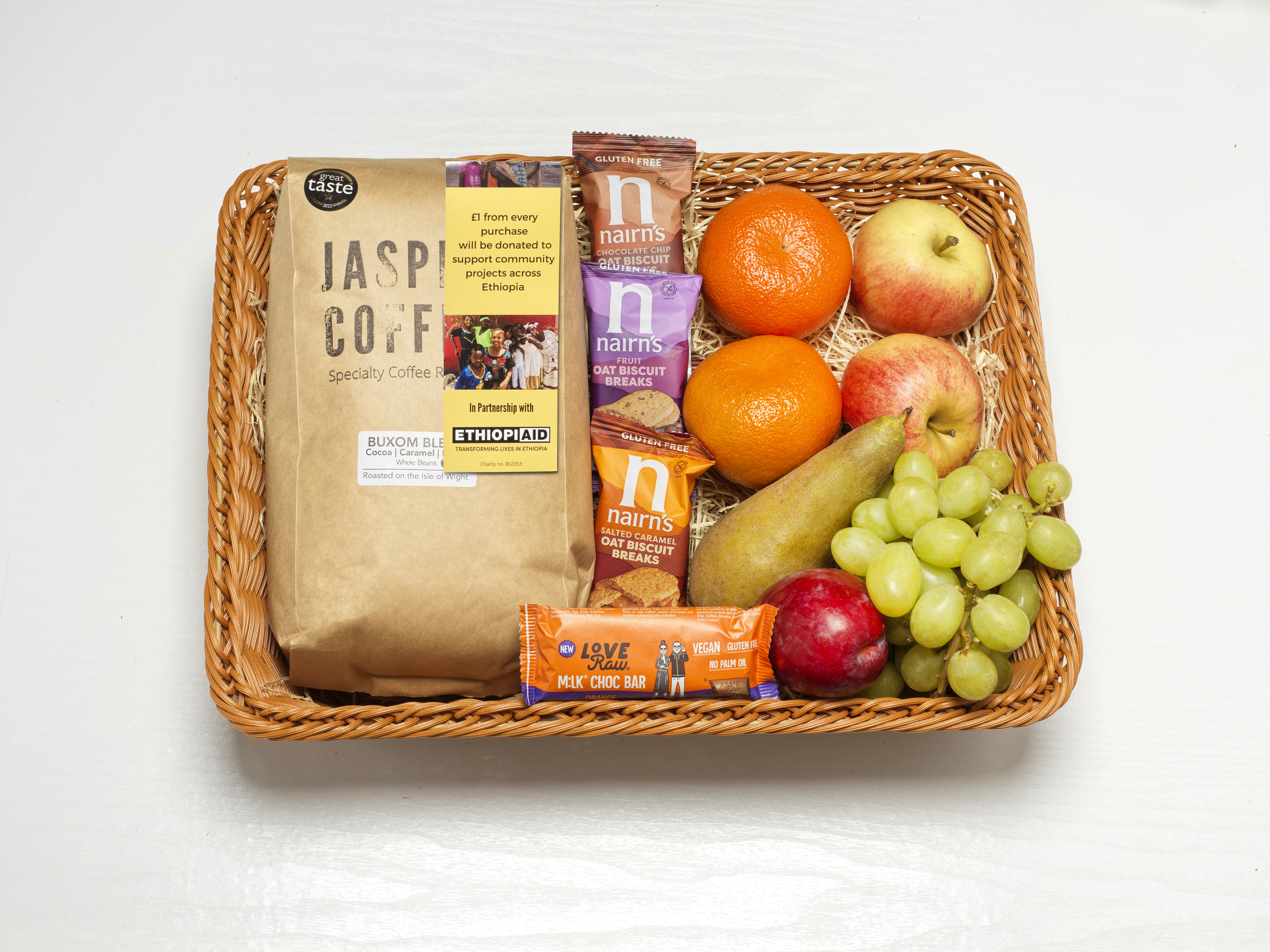 Fruit Basket with Coffee